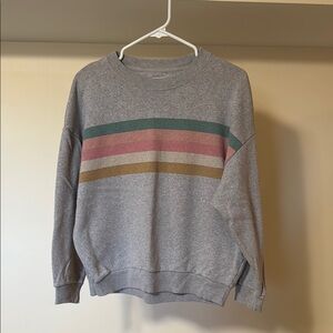 Gray Striped Women’s Sweatshirt